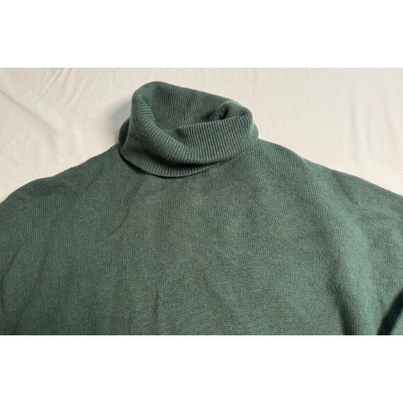 Boden Green 100% Wool Women’s Ribbed Turtleneck Sweater Size LARGE - Picture 3 of 9
